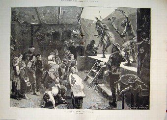 Print 1876 A Wild West Indian Show Turtle Spectato