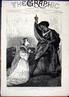 Print 1876 Irving Isabel Bateman Othello Lyceum Th