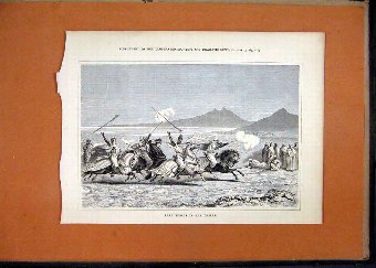 Print 1877 Arab Sports Desert Horses Sand 22MAR1