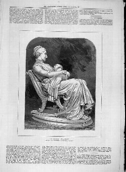 Print 1876 La-Berceuse Dalou Royal Academy Exhibit
