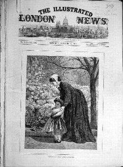 Print 1876 Morning Walk Wynfield Child Lady Old 03