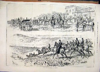 Print 1877 Brighton Harriers Horses Coach Hotle Dy