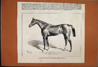 Print 1877 Chamant Horse Guineas Stakes Newmarket 