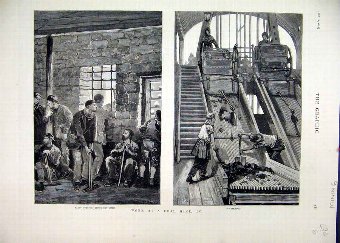 Print 1878 Work Coal Mine Lamps Screening Belt 94M