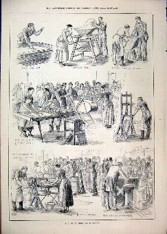 Print 1879 Dairy Show Islington Cheese Mill Cream 
