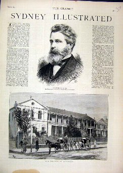 Print 1879 Sydney Houses Assembly Daniel Cooper Ch