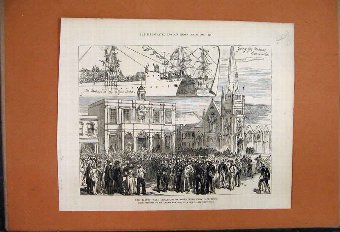 Print 1880 Basuto War Departure Volunteers Cape To