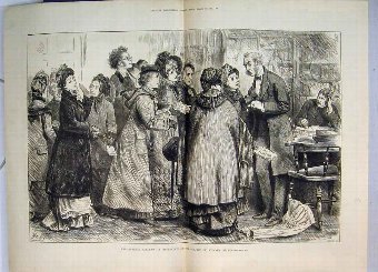 Print 1880 General Election Deputation Woman Right