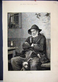 Print 1880 Postman Sleeping Dog Letters Fine Art 9