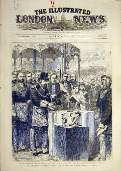 Print 1880 Royal Visit Prince Wales Truro Cathedra