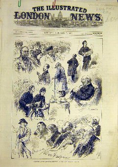 Print 1880 Sketches Liverpool Election Ward Meetin