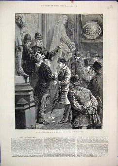 Print 1881 Admission Strangers Gallery House Commo