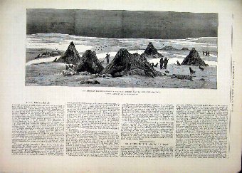 Print 1881 American Franklin Expedition Camp Willi