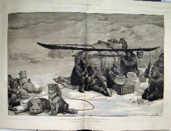 Print 1881 American Franklin Expedition Schwatka D