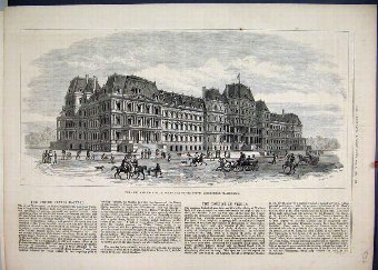 Print 1881 Army Navy Buildings United States Gover