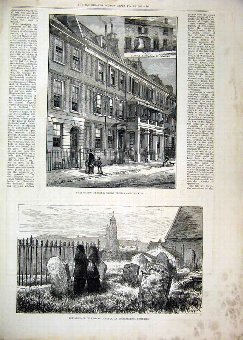 Print 1881 Cheyne-Row Thomas Carlyle Burial Place 