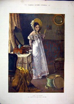 Print 1881 Colour Beautiful Woman Dressing Table 5