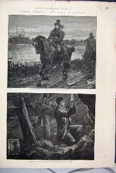 Print 1881 George Stephenson Railways Wedding Day 