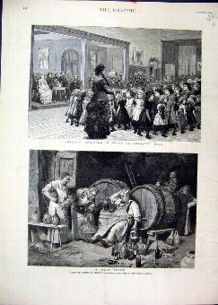 Print 1881 Physical Training Boarding School Pious