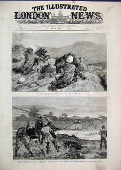 Print 1881 Transvaal War Boers Majuba Hill Ingagan