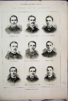 Print 1881 Universities Boat Race Cambridge Crew P