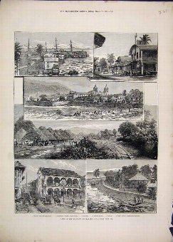 Print 1881 Views Route Panama Canal Station Colon 