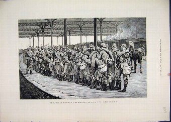 Print 1881 Volunteer Review Artists Corps Victoria