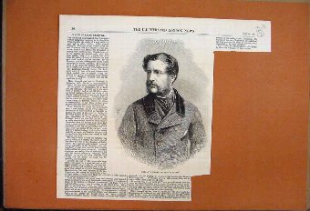 Print 1882 Ambulance Drill Guildhall Stretcher Cer
