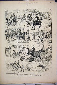 Print 1882 Empress Austria Sir Watkin Wynn Hounds 