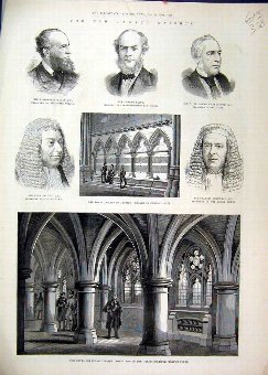 Print 1882 Lawer Knights Royal Court Justice Arcad