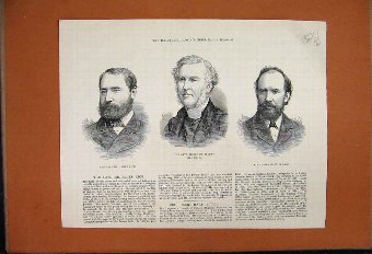 Print 1882 Portrait Bishop Sydney James Rice Rober