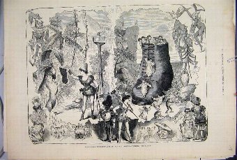 Print 1882 Scenes Drury Lane Covent Garden Pantomi