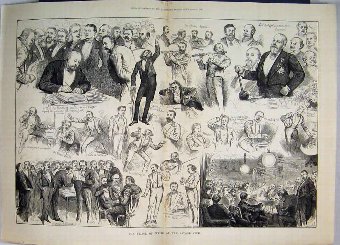 Print 1882 Sketches Prince Wales Savage Club Music