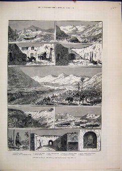 Print 1882 Tunis Dwelings Troglodytes Valley Adeji