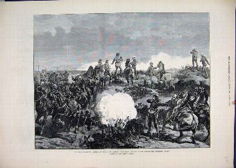 Print 1882 War Egypt Mahuta Shell General Staff Ho
