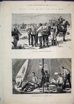 Print 1882 War Egypt Prisoner Battle Field Telegra