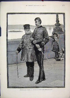 Print 1882 Waterloo Tel-El-Kebir Review Chelsea Em