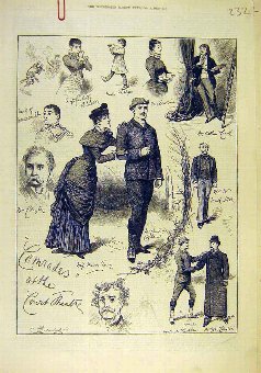 Print 1883 Comrades Court Theatre Actor Actress Ol