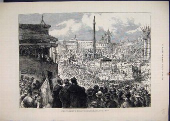 Print 1883 Laying Foundation Stone Municipal Glasg