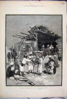 Print 1883 Musicians Soudan Arab Coffee House Cair