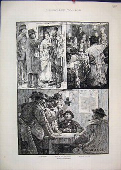 Print 1885 General Election Rural Voter Meeting Re