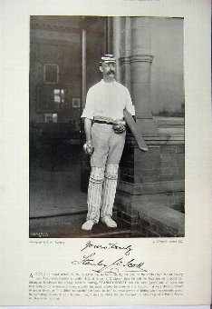 Print 1895 Cricket Sport Sussex Team Stanley Scott