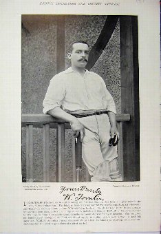 Print 1895 Cricket Sport Tomlin Kortright Photogra