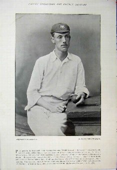 Print 1895 Cricket Sport Tyler Blackham Photograph