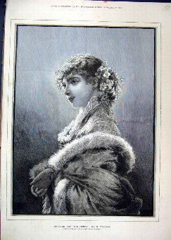 Print 1883 Woman Dressed Opera Beautiful 23MAR1