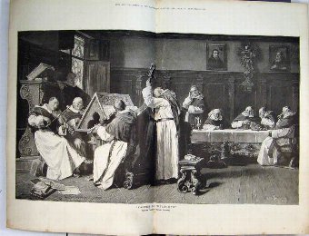 Print 1884 Easter Recreations Monks Music Eduard G