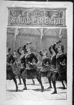 Print 1884 Gymnasium Gymnastic Girls Ladies Health