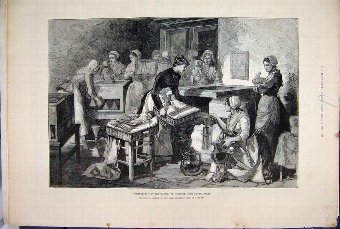 Print 1884 Incubators Maternity Hospital Port Roya