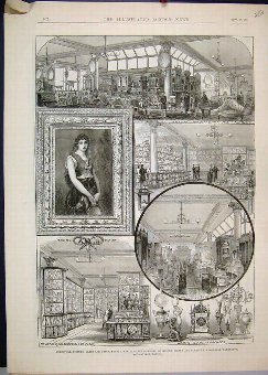 Print 1884 Silber Fleming Warehouse Wood Street Ol