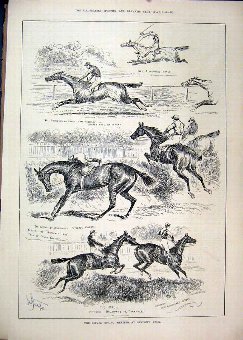Print 1884 Spring Meeting Sandown Park Horse Racin